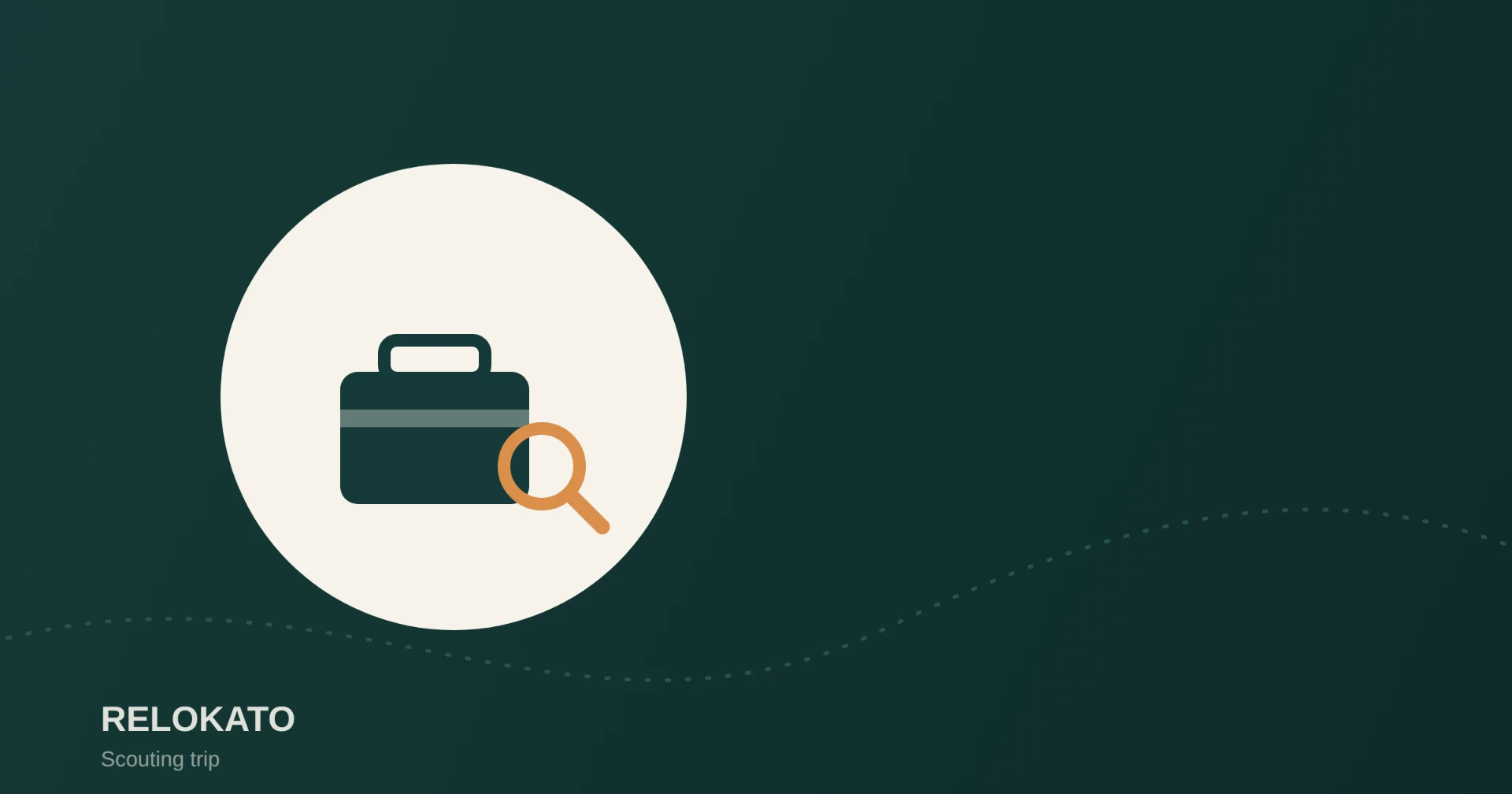 Suitcase and magnifying glass icon