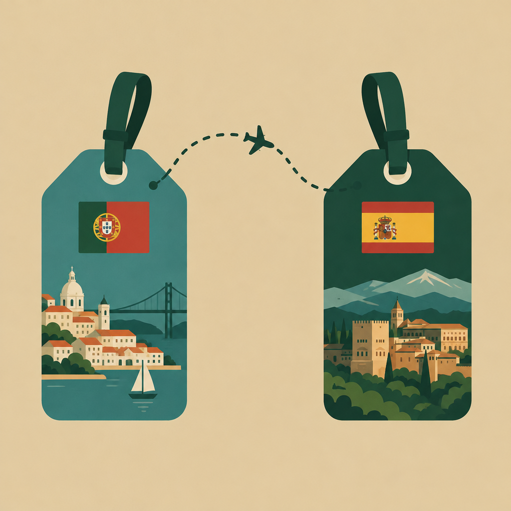 Luggage tags for Portugal and Spain